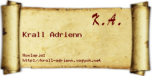 Krall Adrienn névjegykártya